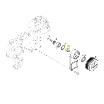 Tuleja łącząca łożyska koła pasowego - 04517227 - SDF