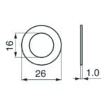 Podkładka - 16,1/26x1,00 - 162.401 - POTTINGER