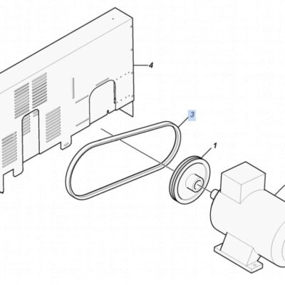 Pasek klinowy pompy próżniowej - BVP BVP500 PVE500/100 A42 - 2174400 - DELAVAL