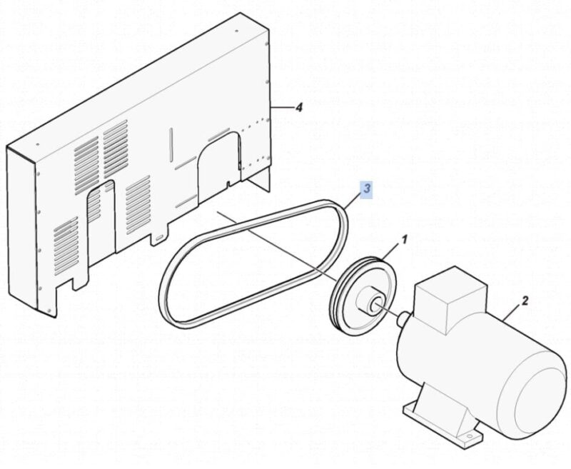 Pasek klinowy pompy próżniowej – BVP BVP500 PVE500/100 A42 – 2174400 – DELAVAL