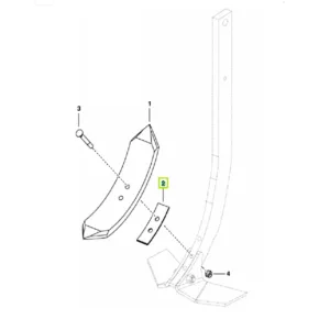 Podkładka pod dłuto lemiesz - płytka dolna - SYNKRO - 9762.50.091.0 - Pottinger