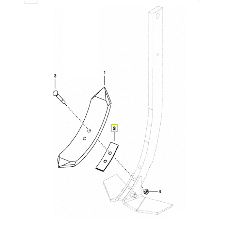 Podkładka pod dłuto lemiesz płytka dolna – SYNKRO – 9762.50.091.0 – POTTINGER