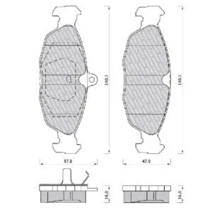 KLOCKI HAMULCOWE TYŁ - AD5 470081 - AD Brand