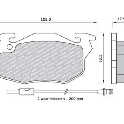 KLOCKI HAMULCOWE - PRZÓD - AD5 529481 - AD Brand