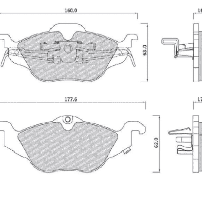 KLOCKI HAMULCOWE OPEL ASTRA II 1.2I-1.8I 1.7TD 98-> GR.16,8MM - Przód - 666281 - AD Brand