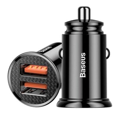 Ładowarka samochodowa 2 x USB - Quick Charge 3.0 - 30 W - 5 A - BASEUS