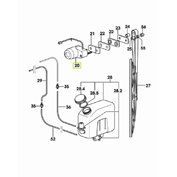 Silnik do wycieraczek szyb - 2.9019.100.0/20 - SDF