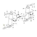 Sworzeń siłownika podnośnika - Ø 35x106 - 0.024.2097.0 - SDF