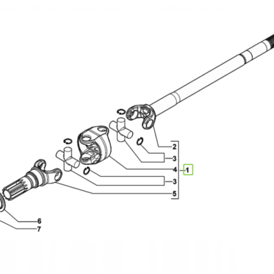 Przegub kompletny - połączenie napędu wału przedniego mostu - DX/RH/RE - 0.900.0961.4 - SDF