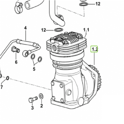 Koło zębate sprężarki kompresora - Z-43 - 04295536 - SDF