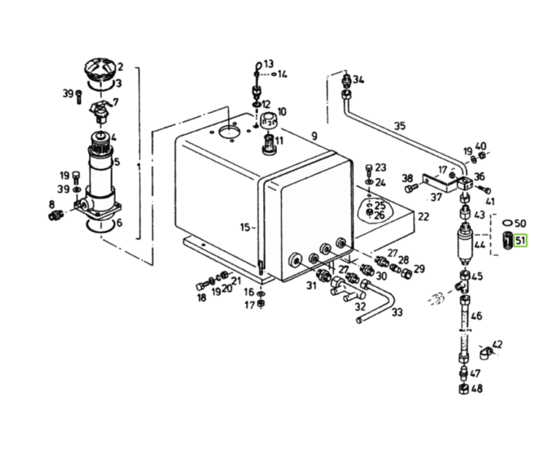 Filtr hydraulik wkład przepływowy – 16055740 – SDF
