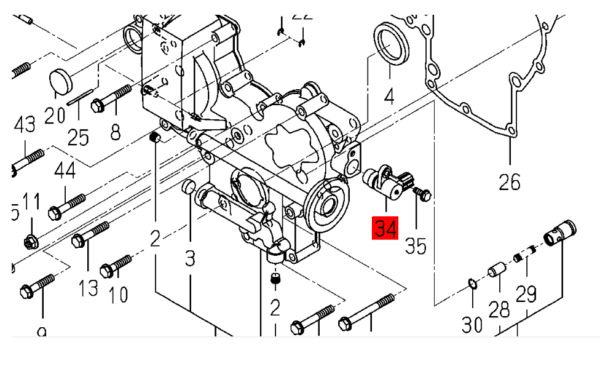 SENSOR - CZUJNIK CIŚNIENIA OLEJU - 1690-654-350-00 - ISEKI
