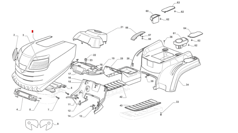 Pokrywa silnika – Maska – 325076951/1 – ISEKI