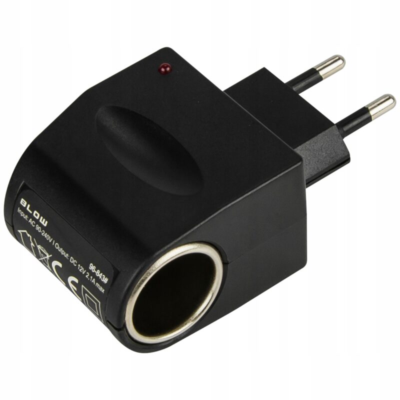 Adapter napięcia 230V/12V z gniazdem do zapalni – 96-843