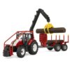 BRUDER 03093 Traktor leśny Steyr CVT 6230 z przyczepą 1:16