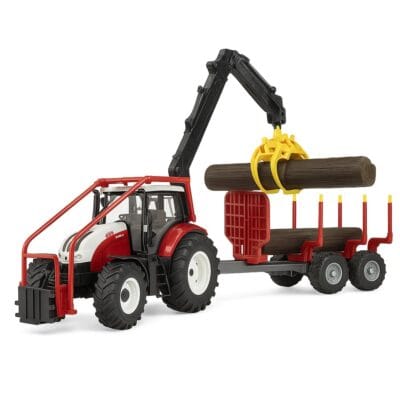 BRUDER 03093 Traktor leśny Steyr CVT 6230 z przyczepą 1:16