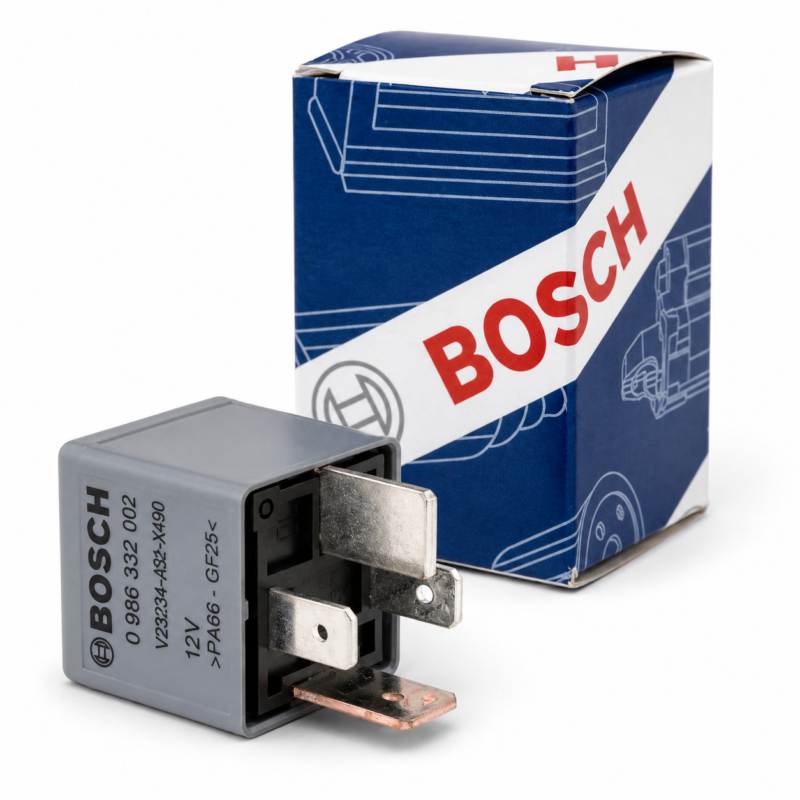 Przekaźnik mini – 26x26x25 mm – 5-pin 12V 30A – 0986332002 – BOSCH