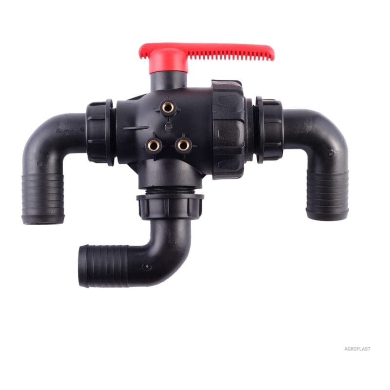 Zawór kulowy 3-drożny AGROPLAST 227041 PROLINE 2'' kol. fi 50 Ø50 mm