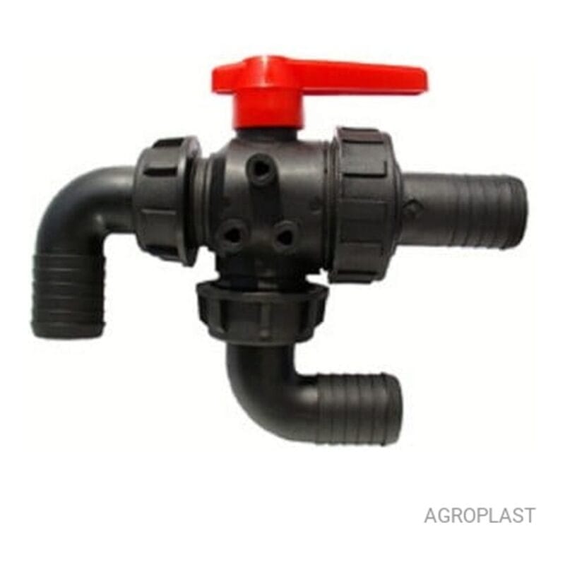 Zawór kulowy 3-drożny AGROPLAST AP25ZKF_32 fi 32 Ø32 mm