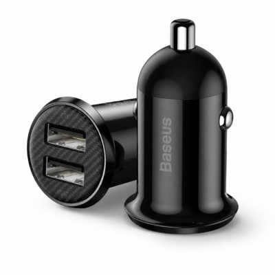 Ładowarka samochodowa Grain Pro 2xUSB - LXBAS020 - BASEUS