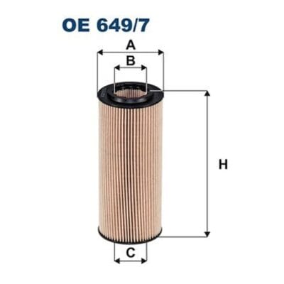 Filtr oleju wkład FILTRON OE649/7 BMW
