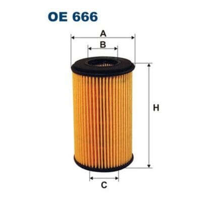 Wkład filtra oleju FILTRON OE666 Renault Clio II Kangoo Twingo