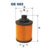 Filtr oleju wkład FILTRON OE682 Fiat Opel Suzuki 1.3 MultiJet