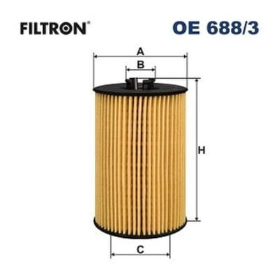 Filtr oleju wkład FILTRON OE688/3 VAG 2.0 TDI EA288