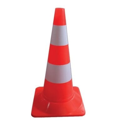 Pachołek drogowy ostrzegawczy HBT PVC 50 cm pomarańczowy