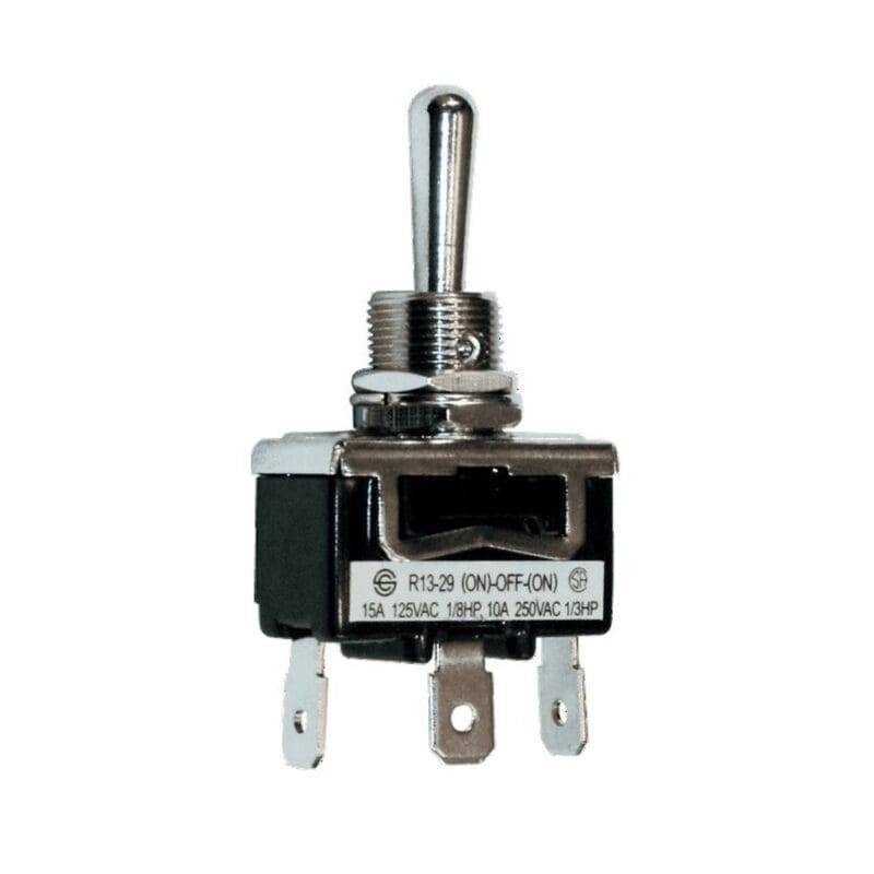 Przełącznik 3-pozycyjny metalowy MOM-OFF-MOM Ø12 mm 250 V AC 10/15 A HBT