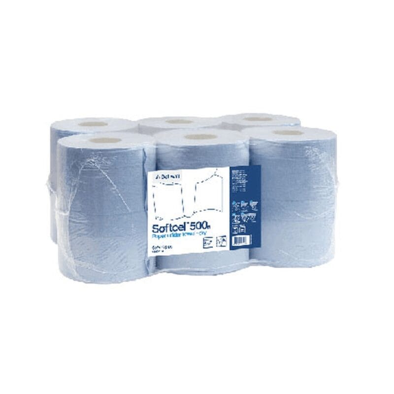 Recznik papierowy do wymion Softcel DeLaval dwuwarstwowy niebieski 26,5 x 38 cm
