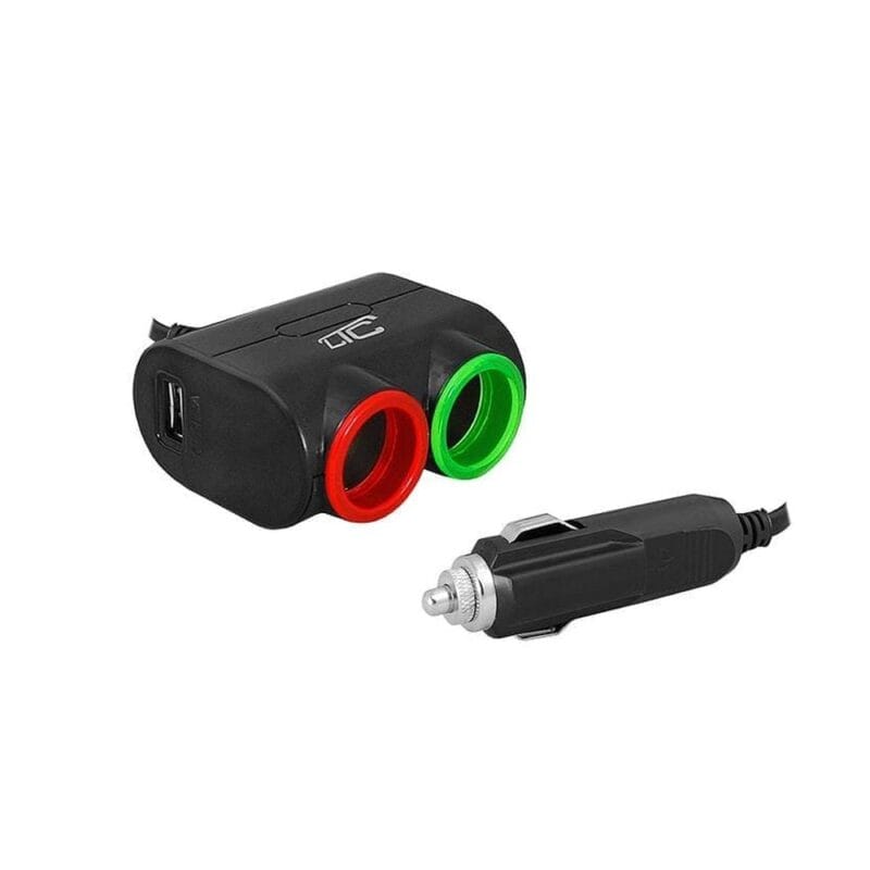 Rozgałęźnik gniazda zapalniczki LTC 2 gniazda USB 120W 12-24V