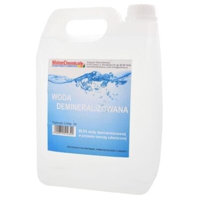 Woda demineralizowana destylowana ShineChemicals 5L