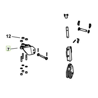 Jarzmo prawe SDF Parts 0.021.5666.0/10 Deutz-Fahr DX