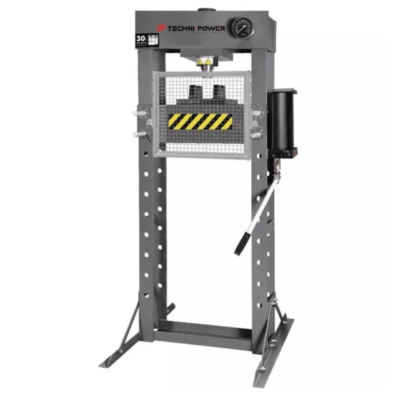 Prasa hydrauliczna warsztatowa Techni-Power 30T 1916507 z osloną ochronną i wspomaganiem pneumatycznym