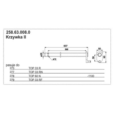 Krzywka sterujaca typ II Pottinger 258.63.008.0
