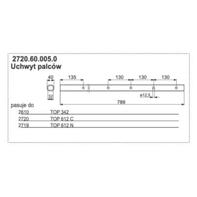 Rura zgrabiarki - 40×789 mm - 2720.60.005.0 - POTTINGER