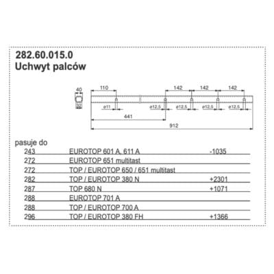 Rura zgrabiarki - 40×912 mm - 282.60.015.0 - POTTINGER