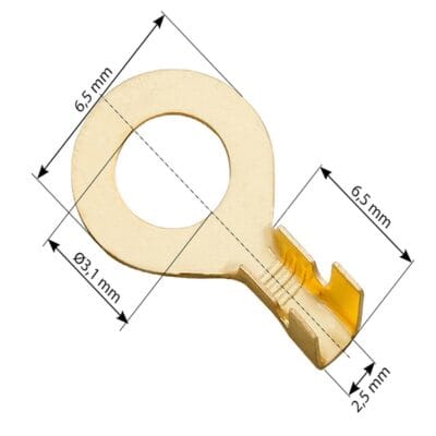 Konektor oczkowy nieizolowany M3 oczko 3,1 mm