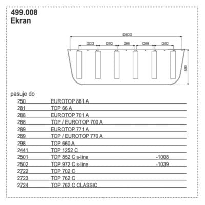 Ekran osłona boczna POTTINGER 499.008 1912x580 mm