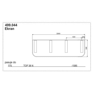 Ekran osłona boczna POTTINGER 499.044 1800x580 mm