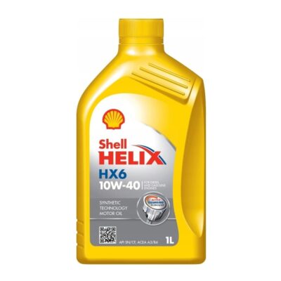 Shell Helix HX6 10W-40 1L — olej silnikowy syntetyczny (API SN/CF, ACEA A3/B4)
