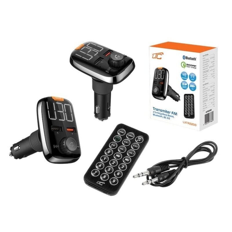Transmiter FM Bluetooth LTC LXTR220D z ladowarka QC 3.0