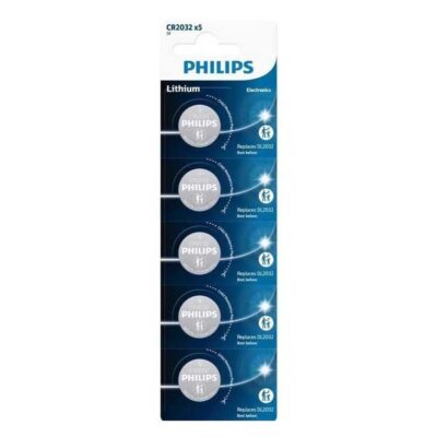 Bateria litowa PHILIPS CR2032 3V blister 5 szt.