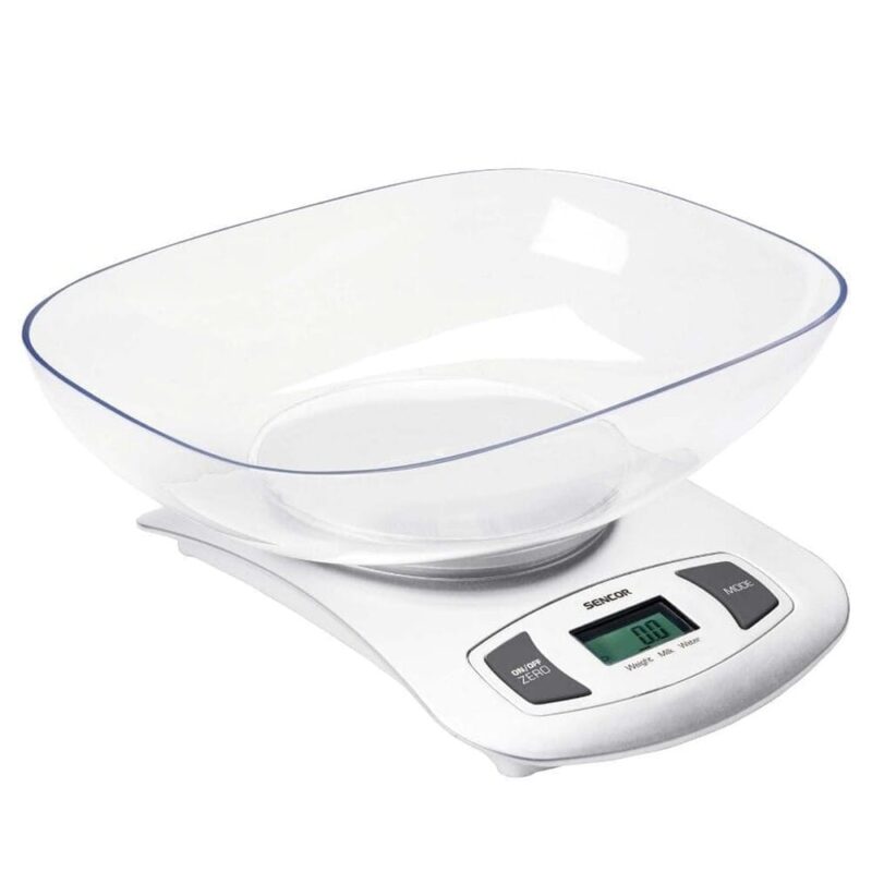 Waga kuchenna SENCOR SKS 4001WH biala elektroniczna LCD 5 kg