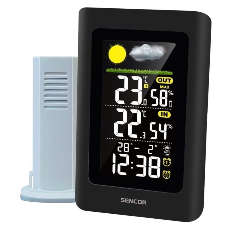 SENCOR SWS4270 bezprzewodowa stacja pogodowa z kolorowym LCD i czujnikiem zewnetrznym 433 MHz