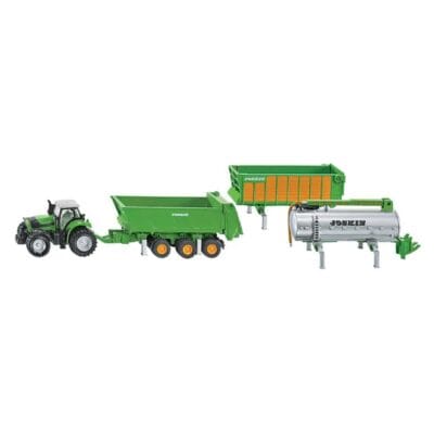 Model SIKU 1:87 ciagnik DEUTZ-FAHR Agrotron X720 z zestawem przyczep Joskin