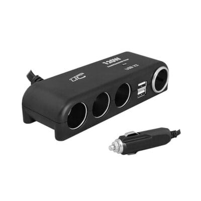 Rozdzielacz gniazda zapalniczki LTC CAR FIRE 4 gniazda 120W 2xUSB 1,2A