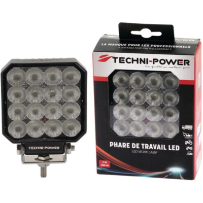 Lampa robocza LED - kwadratowa 25W 2000 lm 12/24V - 1210252 - TECHNI-POWER