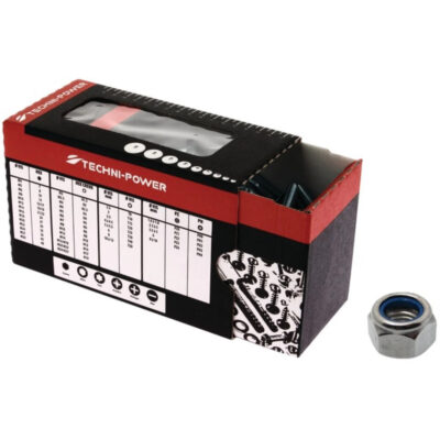 Nakrętka samohamowna z wkładką nylonową - M12×1,75 kl. 8.8 ocynk - 1740360 - TECHNI-POWER